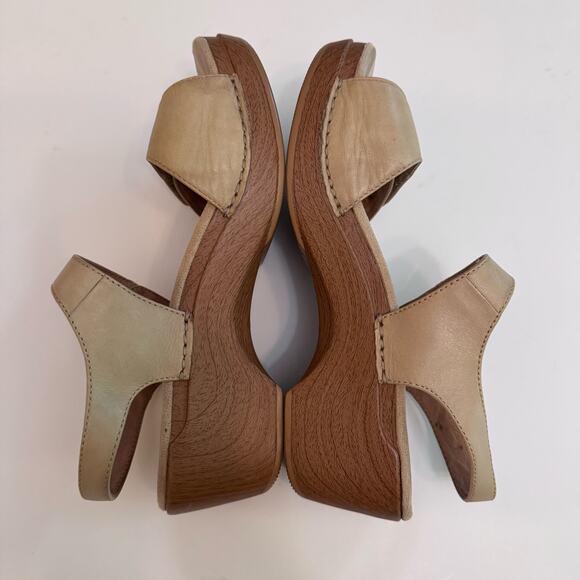 Dansko Shoes Womens 40 Beige Leather Sonnet Sandals Adjustable Ankle Strap - Picture 7 of 12
